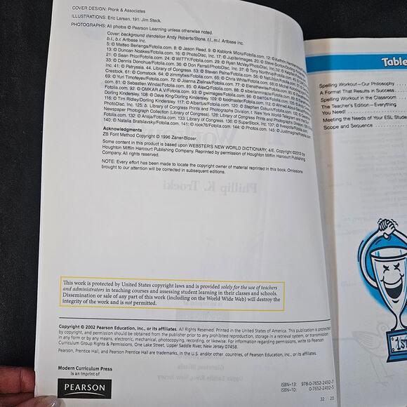 Spelling Workout Teacher's Edition E Curriculum Pearson Grade 5 Paperback - Picture 3 of 12
